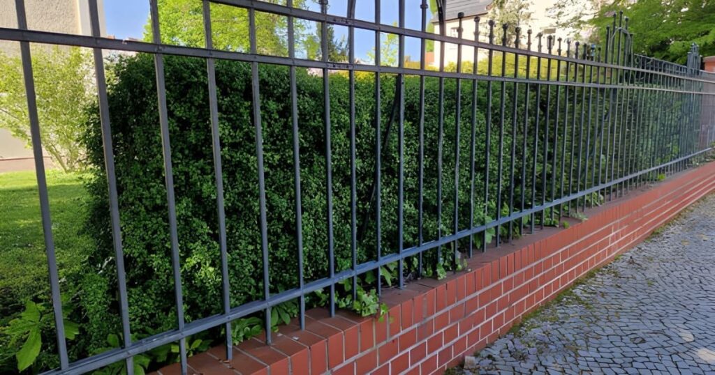 rejas metalicas hechas con barras de acero Rejas metálicas hechas con barras e instaladas sobre ladrillos