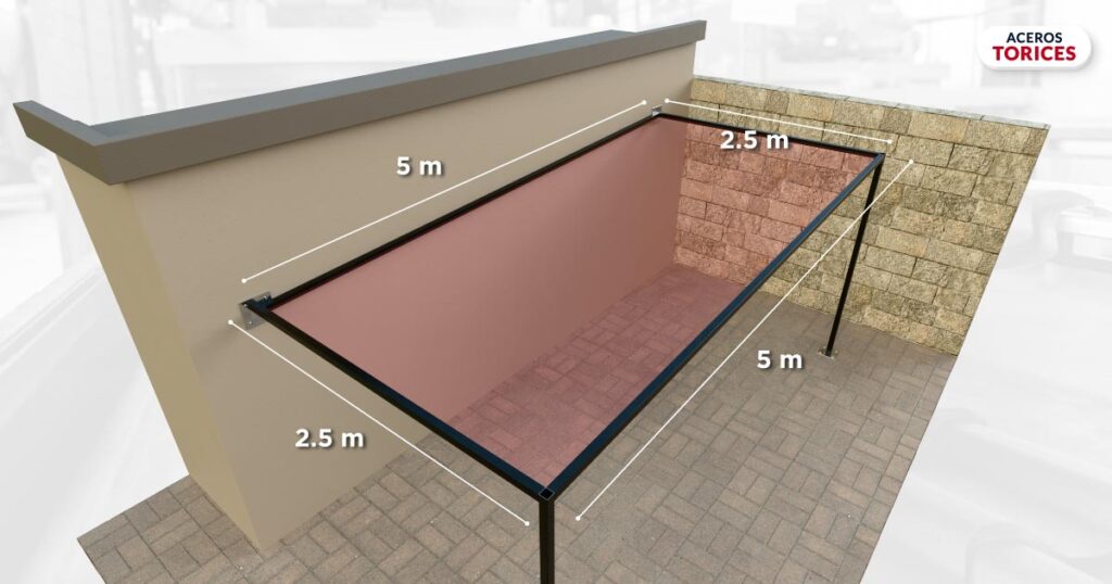 marco perimetral estructura tejaban metalico