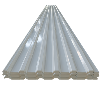 Lámina acanalada Pintro blanca con fondo recortado