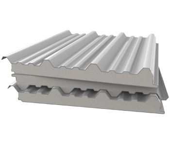 Paneles aislantes Glamet apilados con fondo recortado