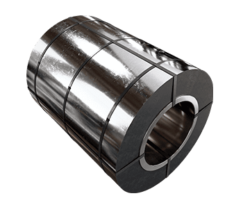 rollo de lamina galvanizada Rollo de lámina galvanizada Vista Lateral con fondo recortado