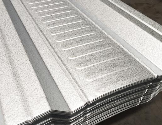 Acercamiento de Acanalado Rn-100 de lamina galvanizada