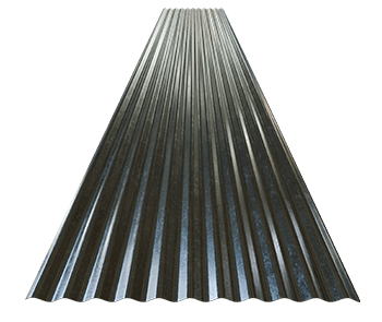 Lamina Galvanizada Acanalado Ondulado Vista Frontal con fondo recortado