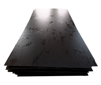 lamina negra mount aceros torices Vista frontal de varias láminas de acero negro