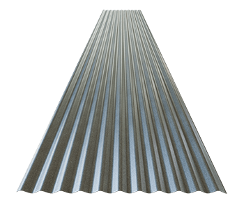 Vista Frontal de Lamina Zintro Alum Ondulada con fondo recortado