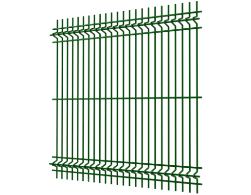 Panel de reja de acero, vista lateral con fondo recortado