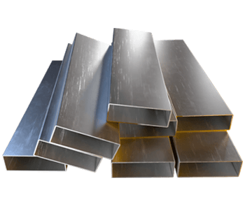 Perfiles PTR apilados vista frontal con fondo recortado