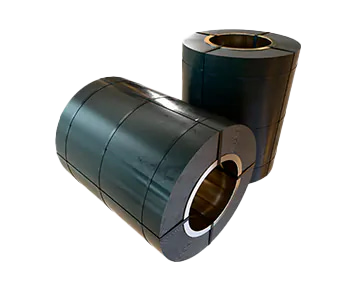 rollos de lamina negra Rollos de lámina de acero negra con fondo recortado