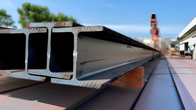 Plano detalle de unas vigas de acero