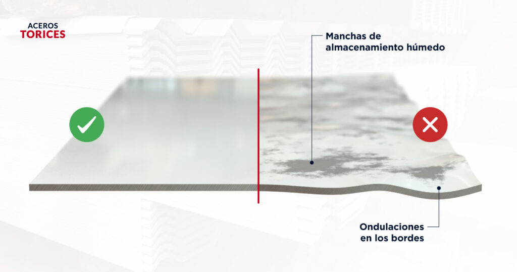 Defectos superficiales en lámina metálica