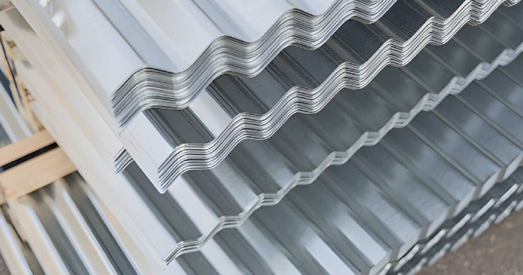 Pila de láminas onduladas-galvanizadas-para-entrega