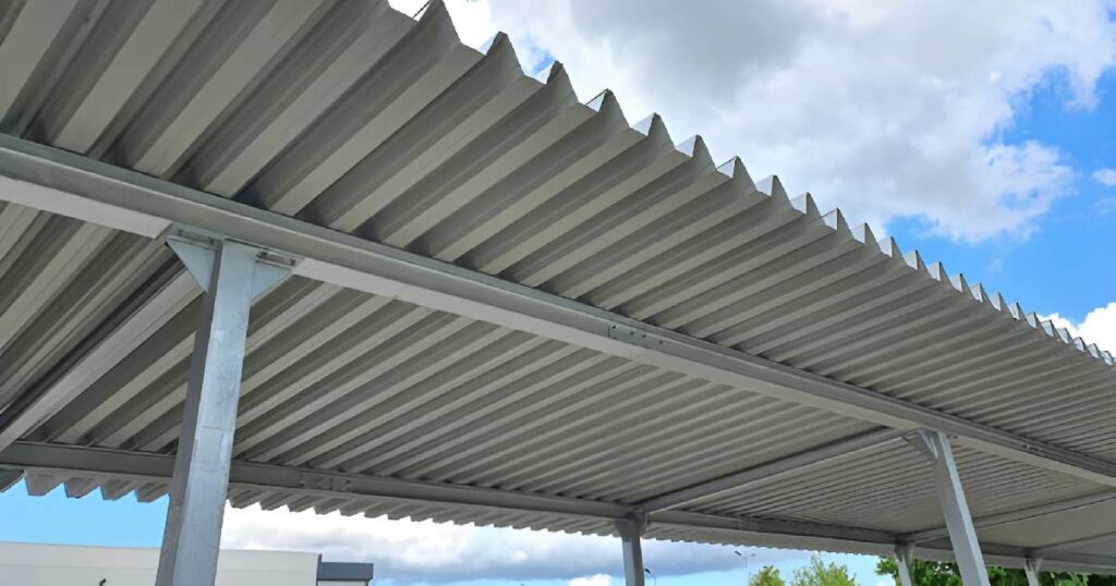 Cubierta hecha con láminas galvanizadas