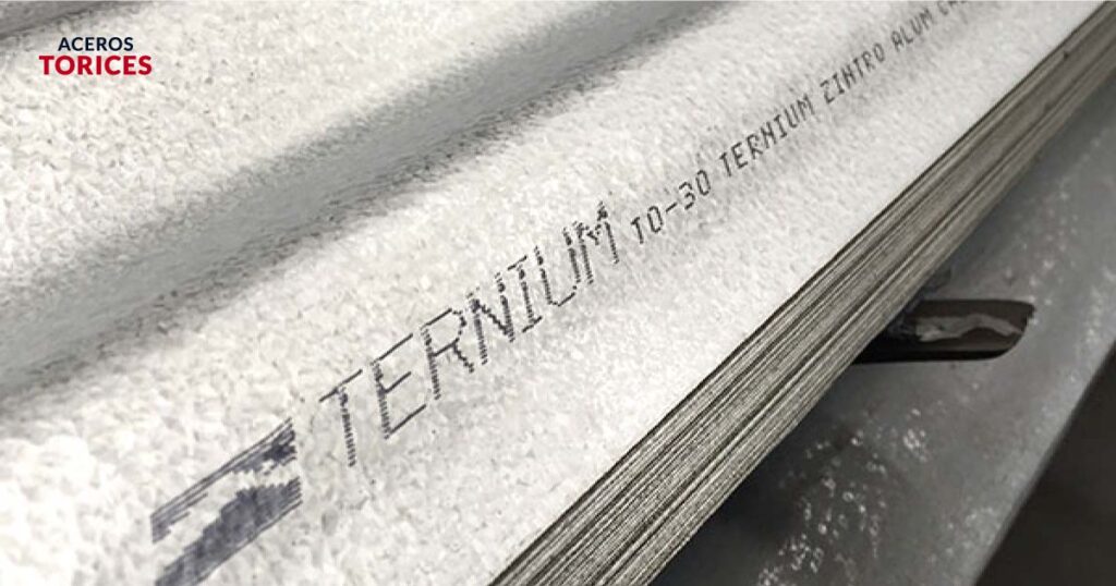 Lámina de acero con número de lote 