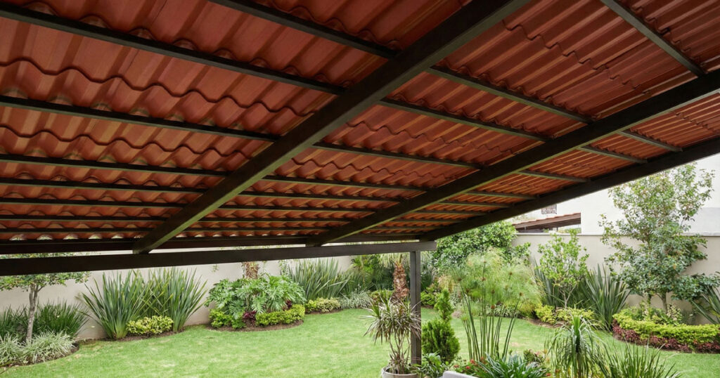 Techo de jardín con cubierta de Galvateja Ternium