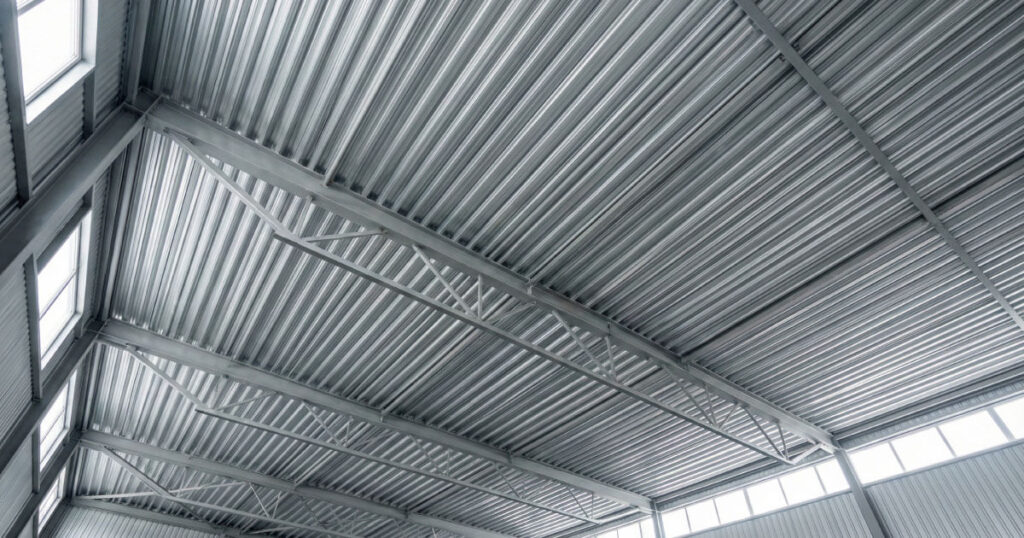 Techo industrial construido con lámina Zintro Alum