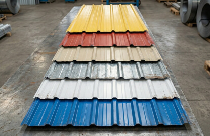 Variedad de muestras de lámina para techo